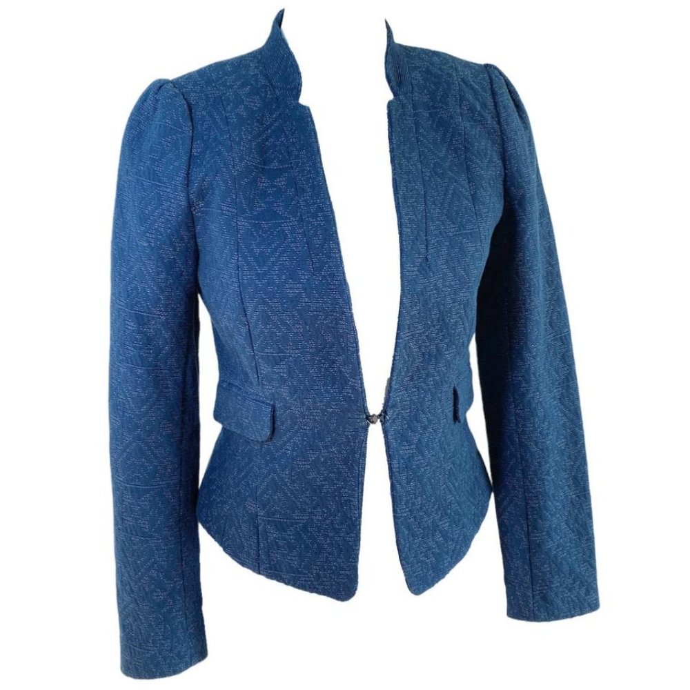 Embroidered, Fitted Suit Blazer Jacket